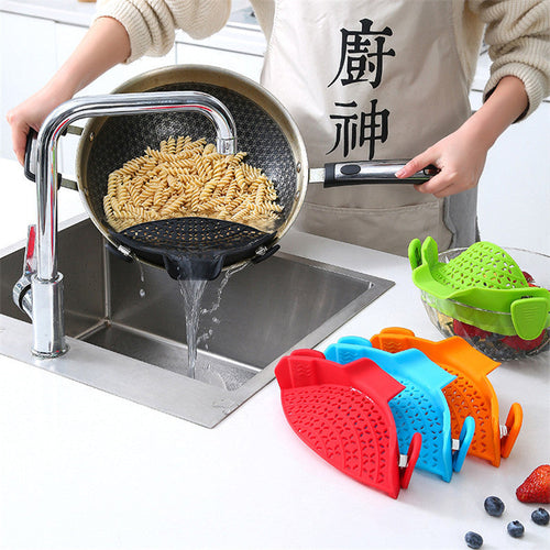 Clevara™ Silikon Abgieß-Stopper – Smartes Küchen-Gadget gegen Spritzer & Chaos