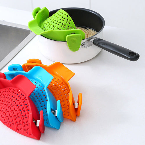 Clevara™ Silikon Abgieß-Stopper – Smartes Küchen-Gadget gegen Spritzer & Chaos