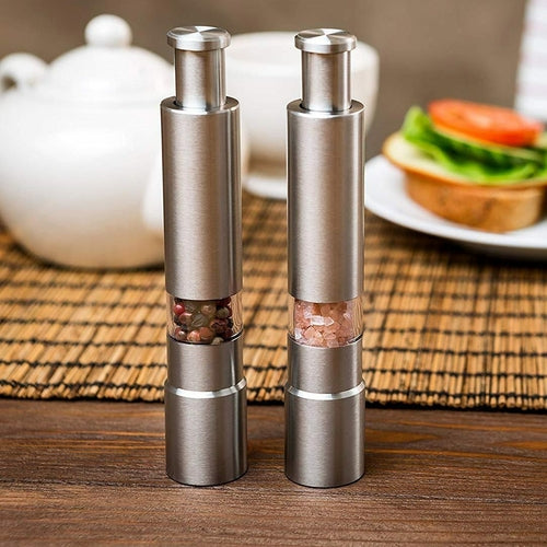 Edelstahl Salz- & Pfeffermühle – Einhand-Grinder | Clevara™